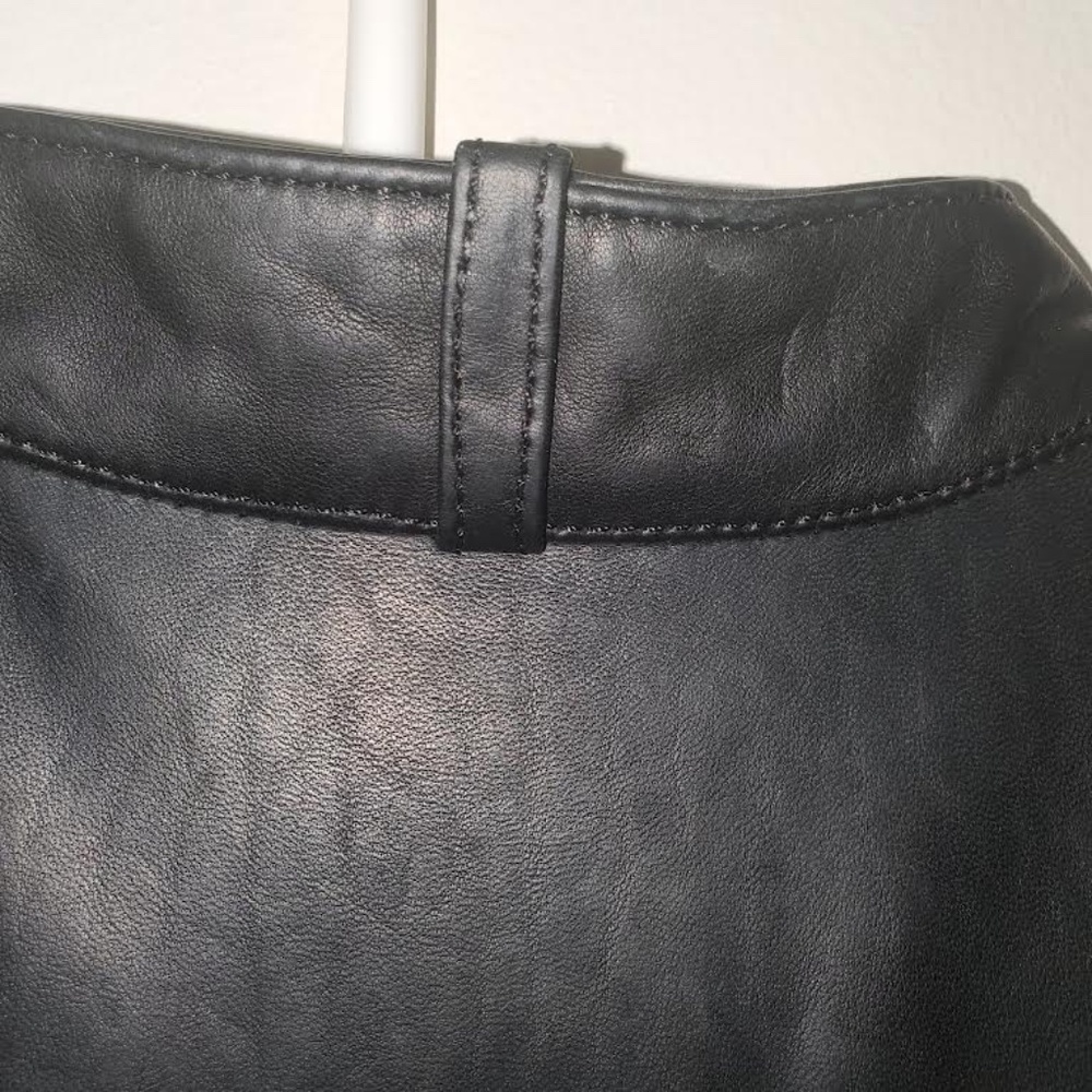 Mens Premium Black Cafe Racer Lambskin Leather Jacket - Picture 13 of 16